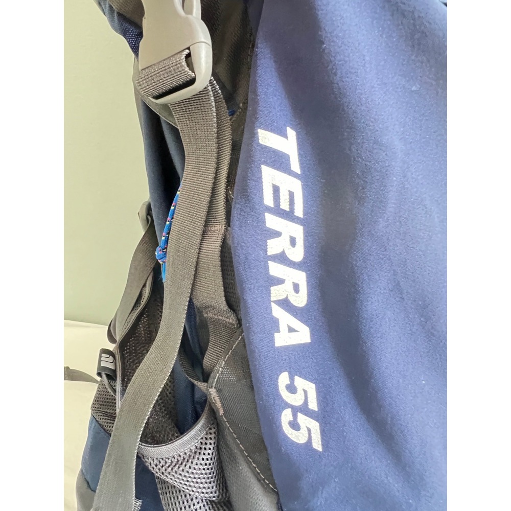 The North Face Terra 55 Hiking Backpack Dark Blue Gray OptiFit Women's Size M/L - Picture 2 of 9